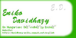 eniko davidhazy business card